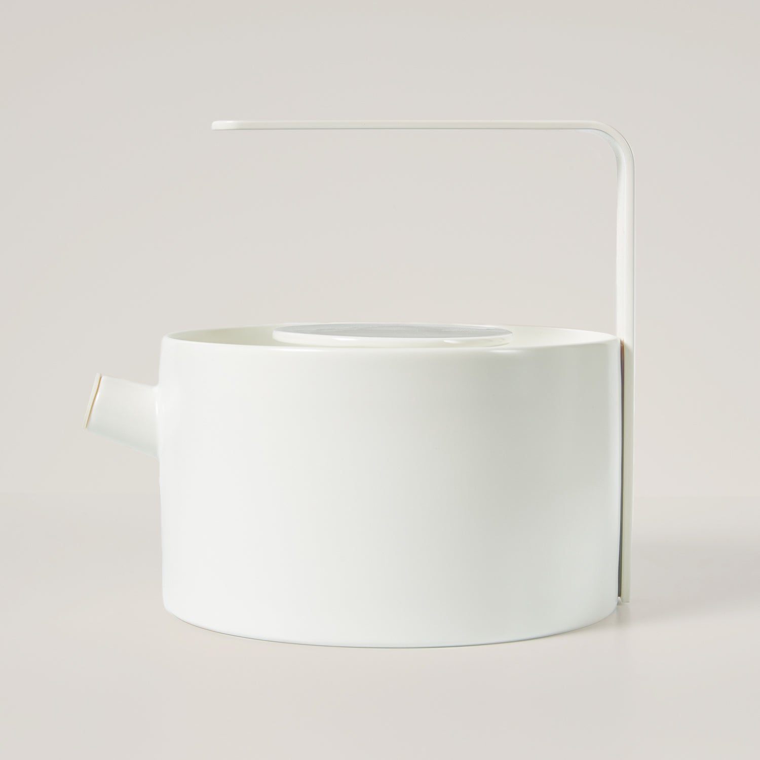 Ceramic Teapot, Non-Insulated Tea Server, Large English, 16 Ounce, White