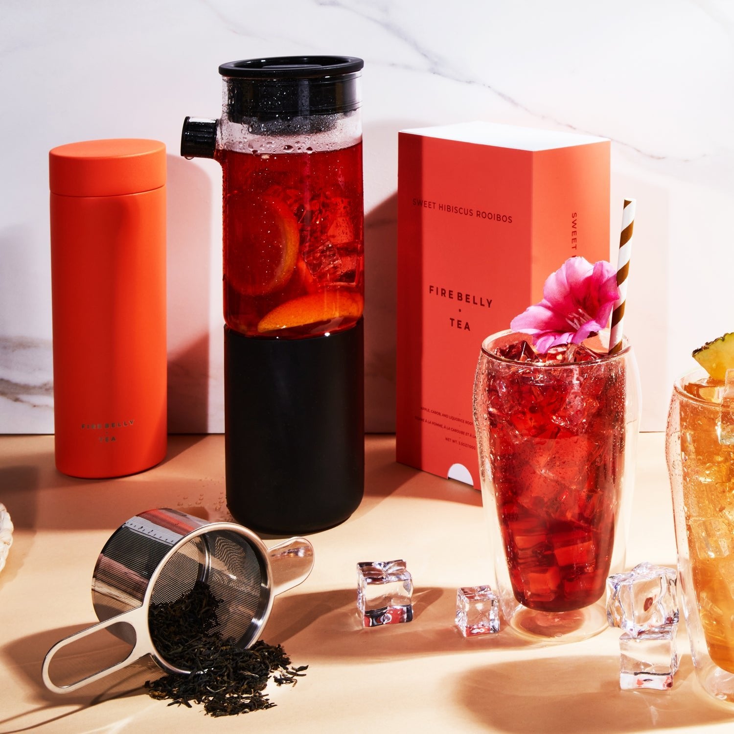 Iced Tea Pitcher: Glass Tea Pitcher with Infuser